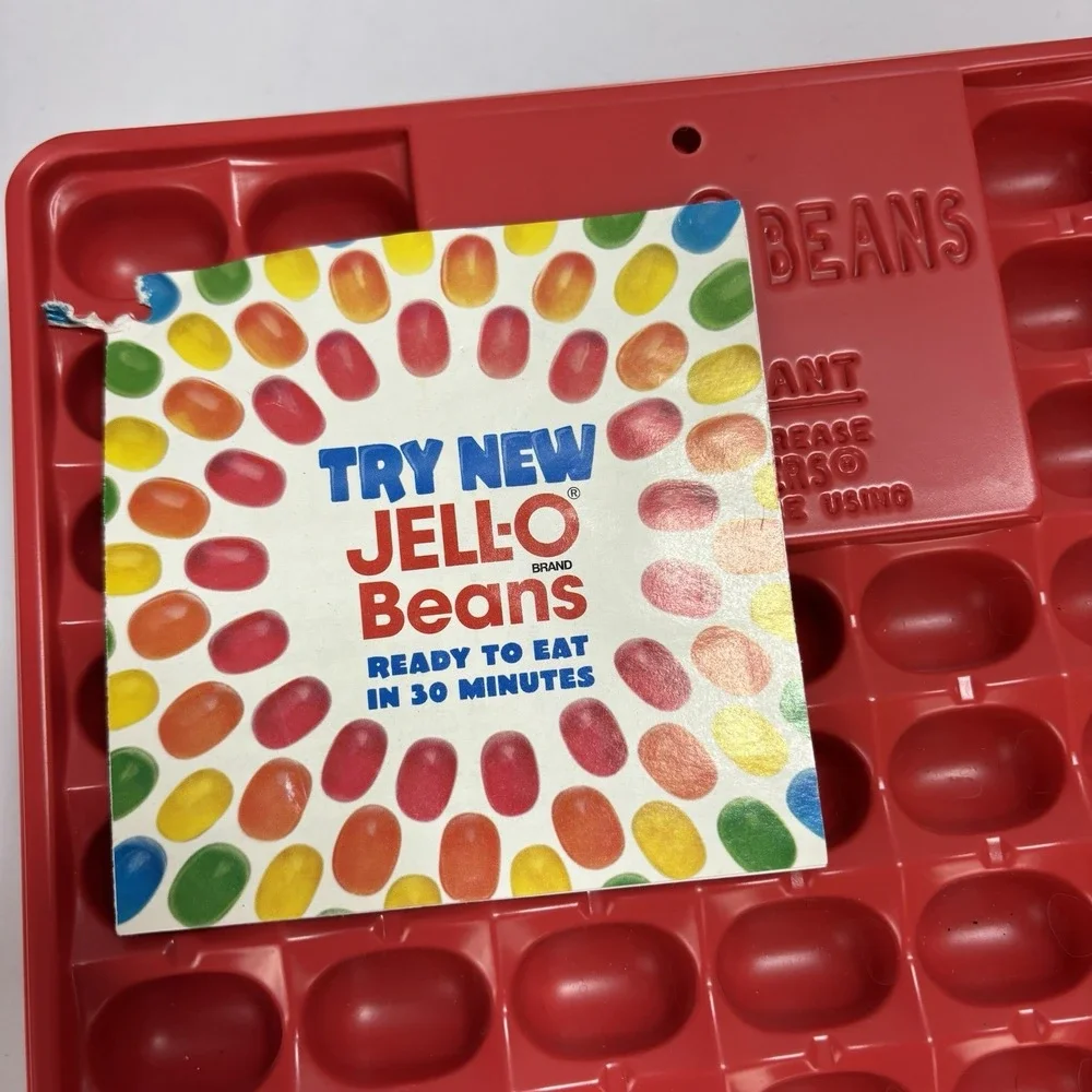 Lot of 3 Jello-O Jiggler Jelly Bean Tray Red Jello Beans 82 Mold 12.5 x 8